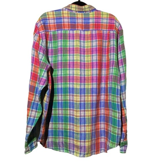 Tommy Bahama Mens Multicolor 100% Linen Button Down Shirt Large NWT - Picture 6 of 6